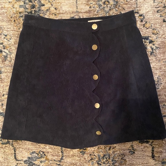 miami Dresses & Skirts - Miami corduroy mini shirt with scalloped front